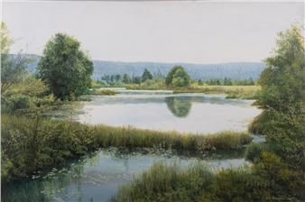 Framed Tree Reflecting in Pond - Bill Brennen