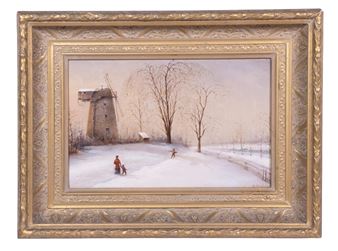 Depicts the Fleming Mill on Lower Lachine Road - Bloomfield Douglas