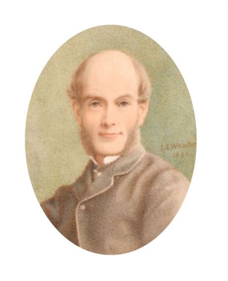 Two miniature portraits, one of a gentleman and the other of a young child - A. Wheeler