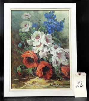 ERNA KRUGER SIGNED GERMAN STILL LIFE OIL ON BOARD - Erna Kruger