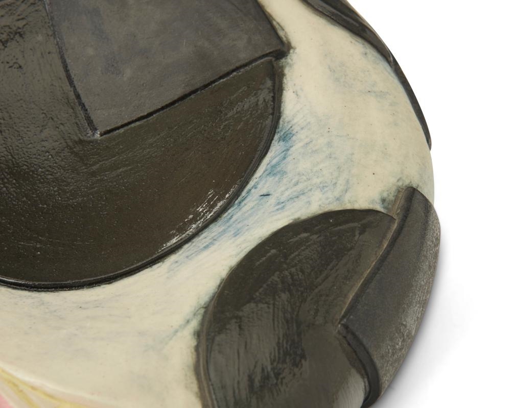 Artwork by Robert Milnes, Right Brain Left Brain, Made of Glazed ceramic