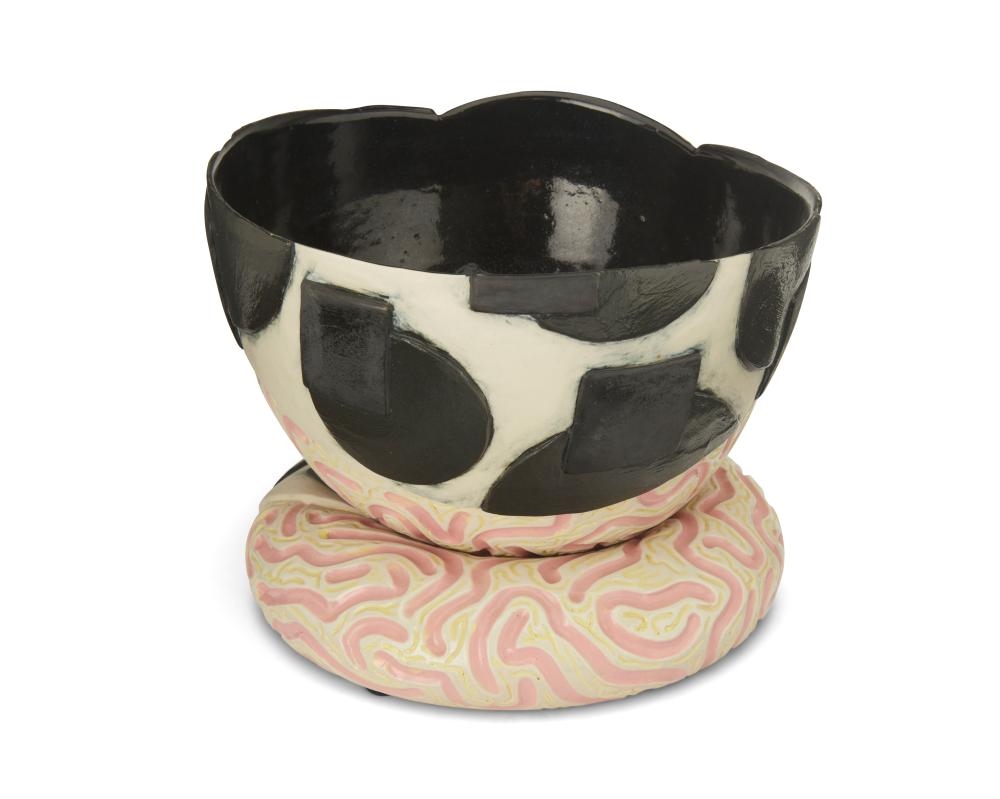 Artwork by Robert Milnes, Right Brain Left Brain, Made of Glazed ceramic