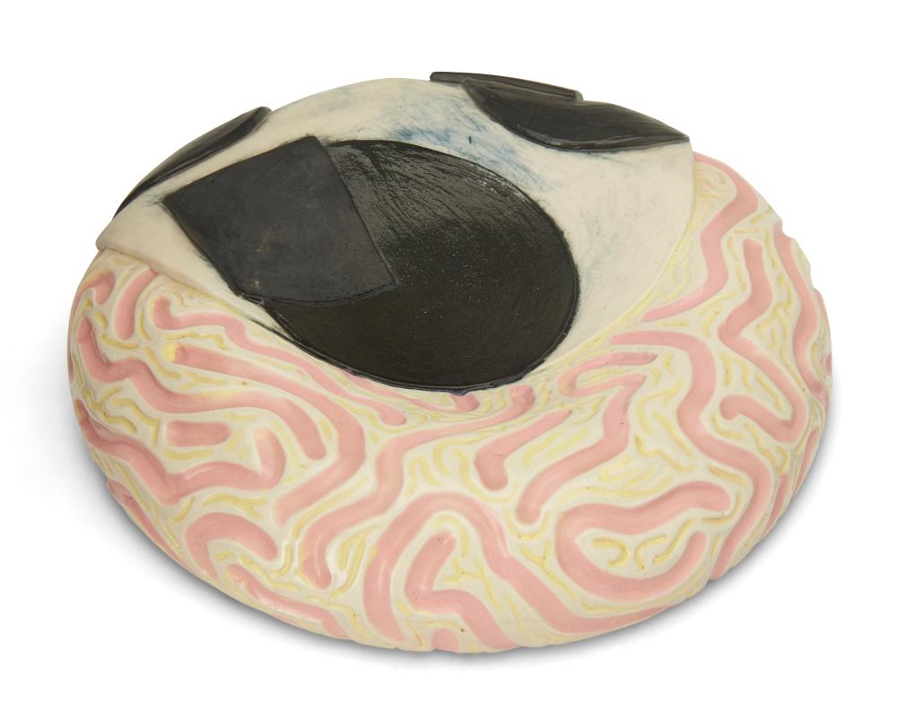 Artwork by Robert Milnes, Right Brain Left Brain, Made of Glazed ceramic