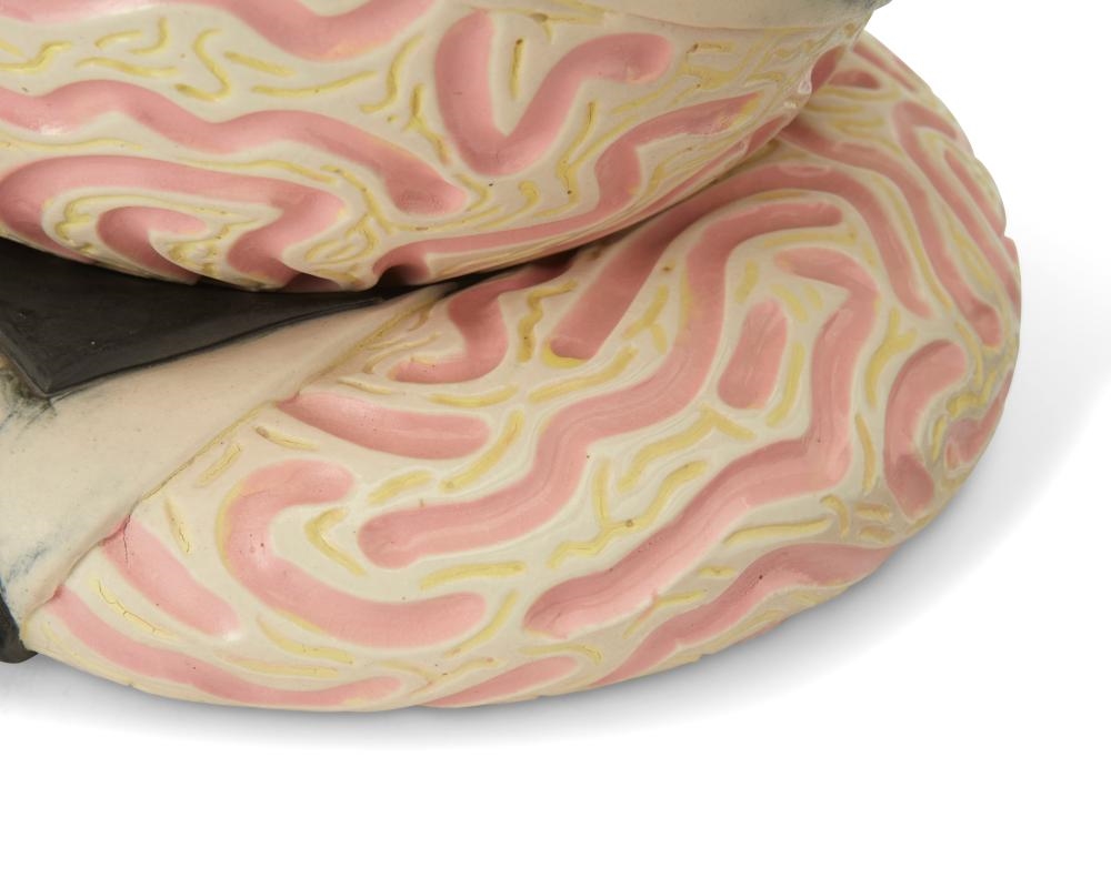 Artwork by Robert Milnes, Right Brain Left Brain, Made of Glazed ceramic