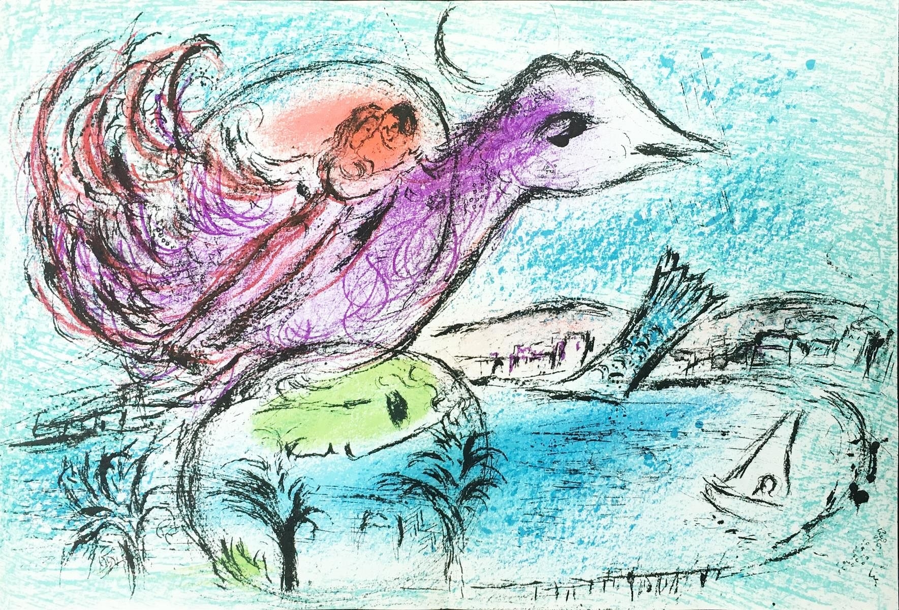 Marc Chagall | Marc Chagall - Cover From Derriere Le Miroir (1962 ...