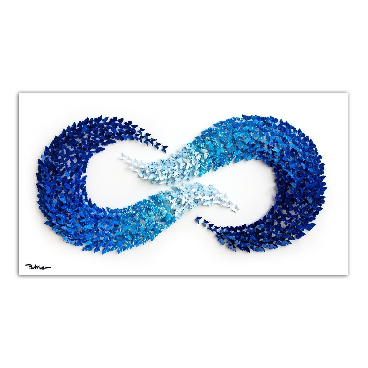 Artwork by Patricia Govezensky, Infinity, Made of Original 3D Metal Art on Wood