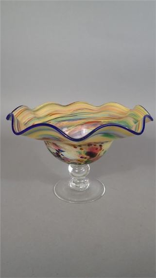 René COURSON (1940-2012), Coupe en verre - René Courson