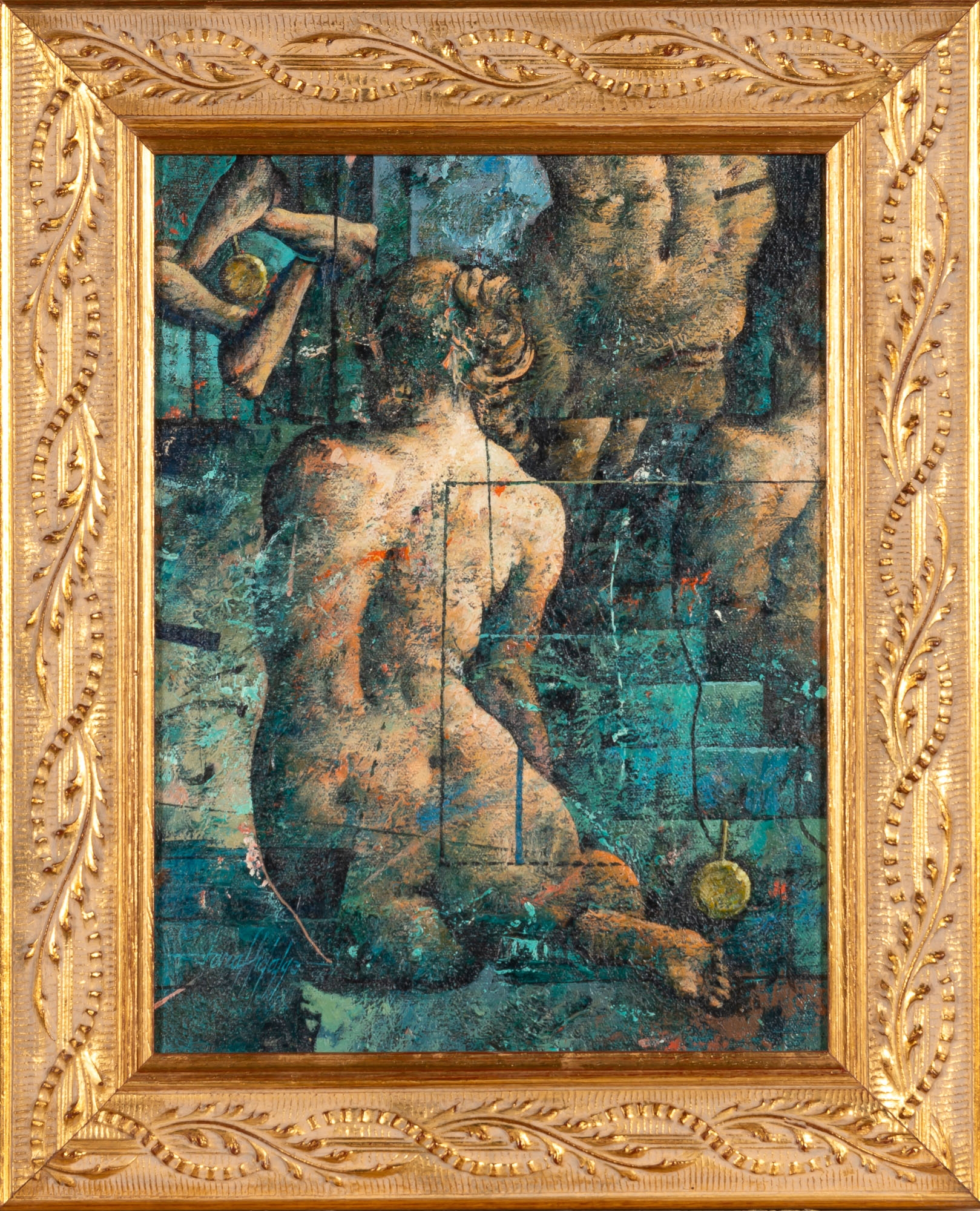 Artwork by Armando Lara Hidalgo, Untitled (Seated Nude), Made of Acrylic on canvas