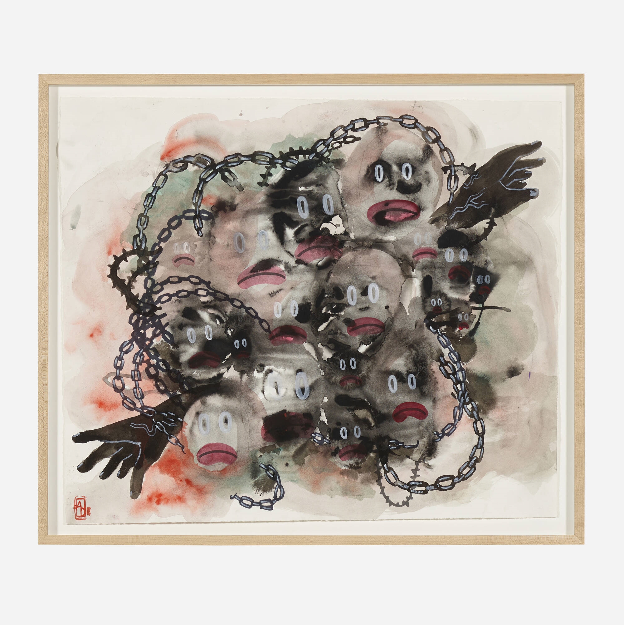 Artwork by Ashley Doggett, Dreams of Escape: Down Below, Made of watercolor and sumi ink on Arches