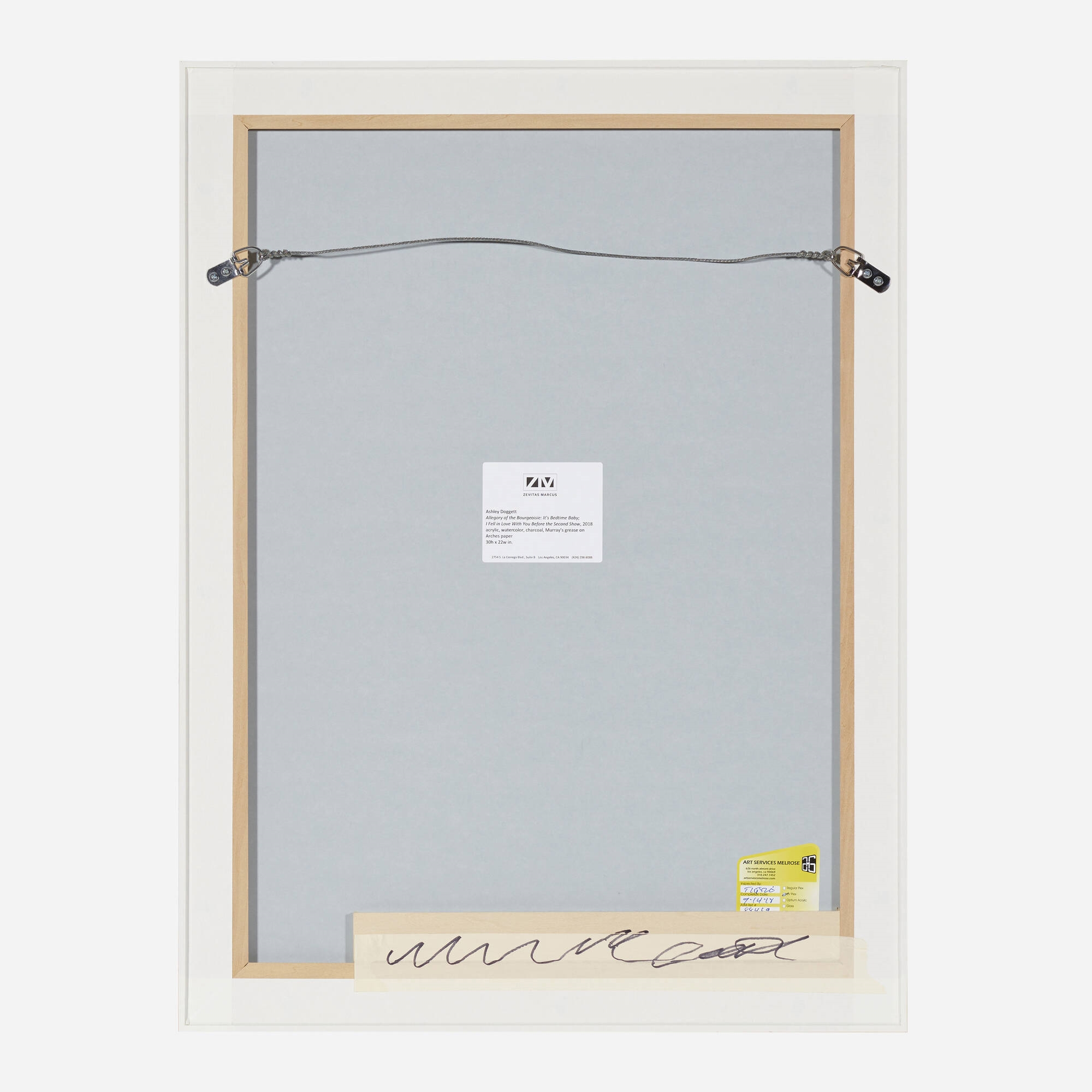 Artwork by Ashley Doggett, Allegory of the Bourgeoise: It’s Bedtime Baby; I Fell in Love With You Before the Second Show, Made of acrylic, watercolor, charcoal, sumi ink and