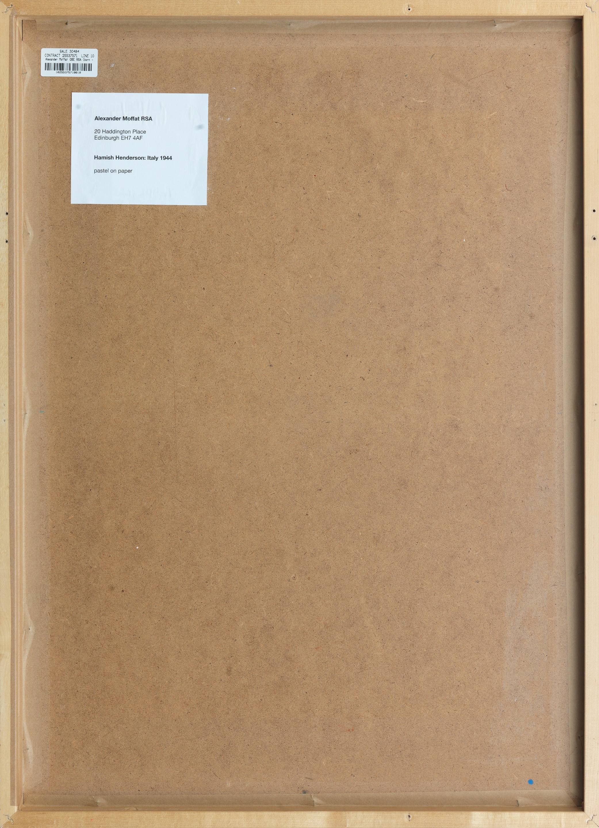 Artwork by Alexander Moffat, Hamish Henderson: Italy 1944, Made of pastel