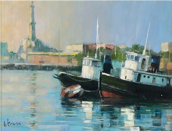 Rimorchiatori nel porto di Genova - Ettore Frana