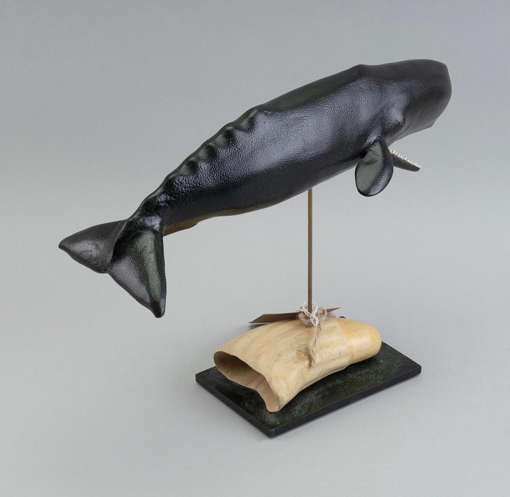 Artwork by Irving Briggs, IRVING BRIGGS CARVING OF A SPERM WHALE, Made of photograph