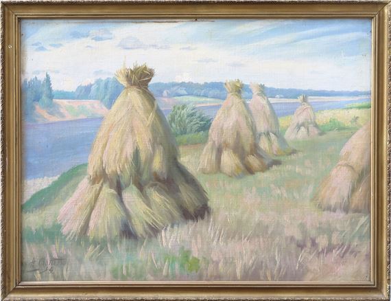 Pie Daugavas 1934 by Hugo Karlis Grotuss, 1934