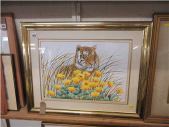 KIAN MEHRAK TIGER WATERCOLOUR - Kian Mehrak