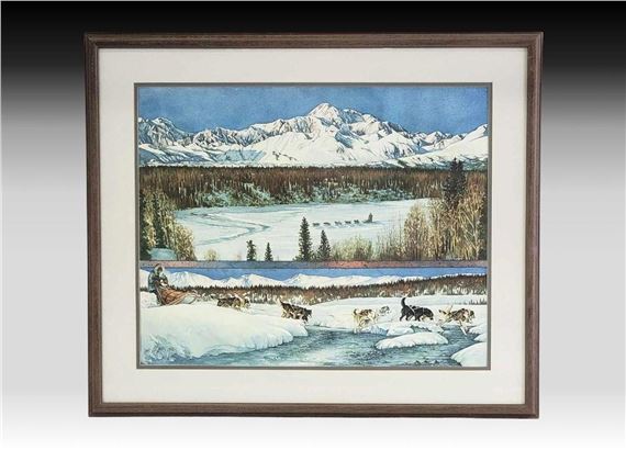 Sled Dog Landscape by Donna Gates