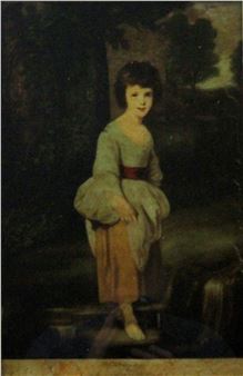 19th century reverse print on glass - Anna Fitzpatrick