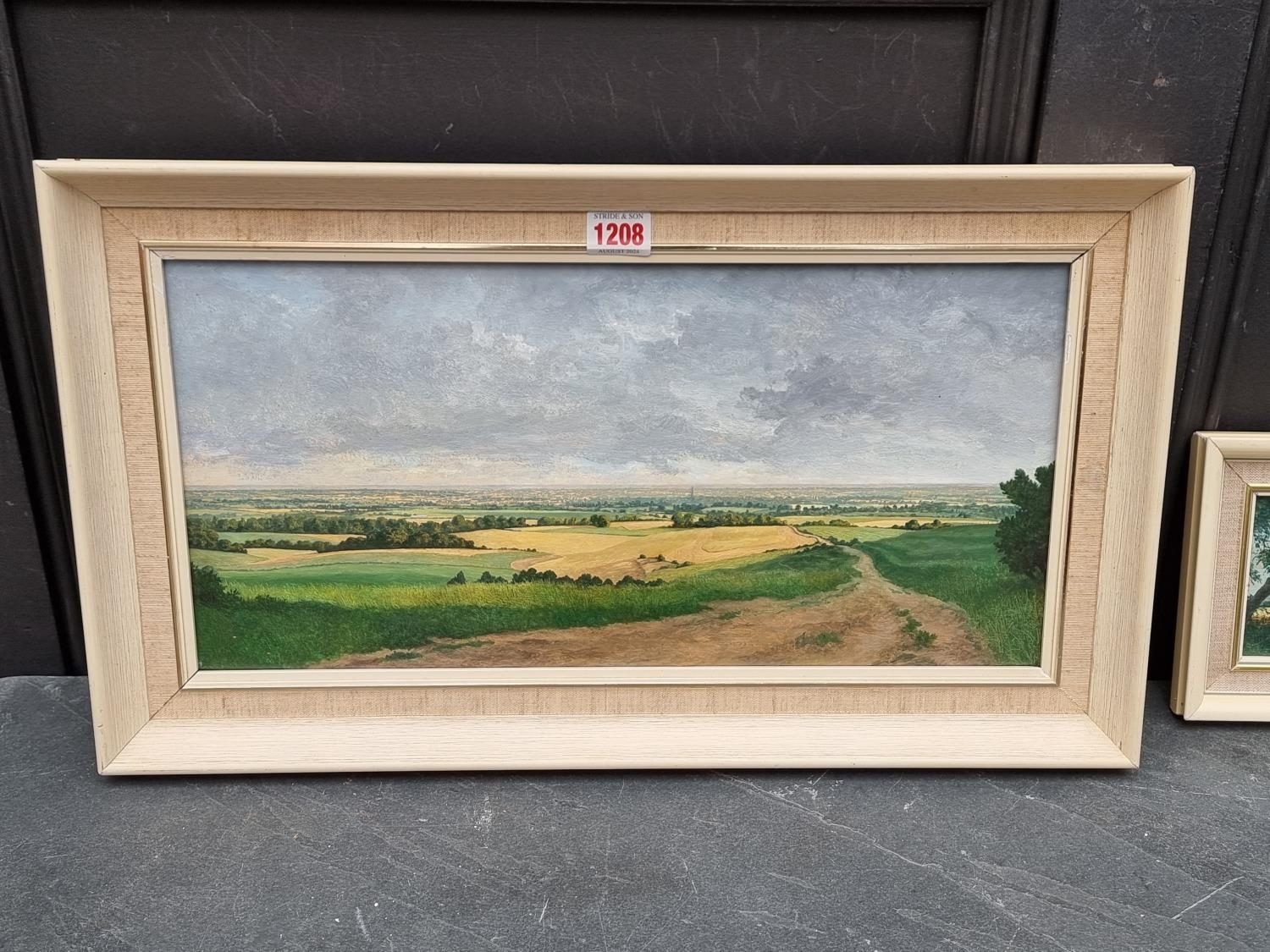 Artwork by Oliver Ommanney, Distant View of Chichester, Made of oil on board
