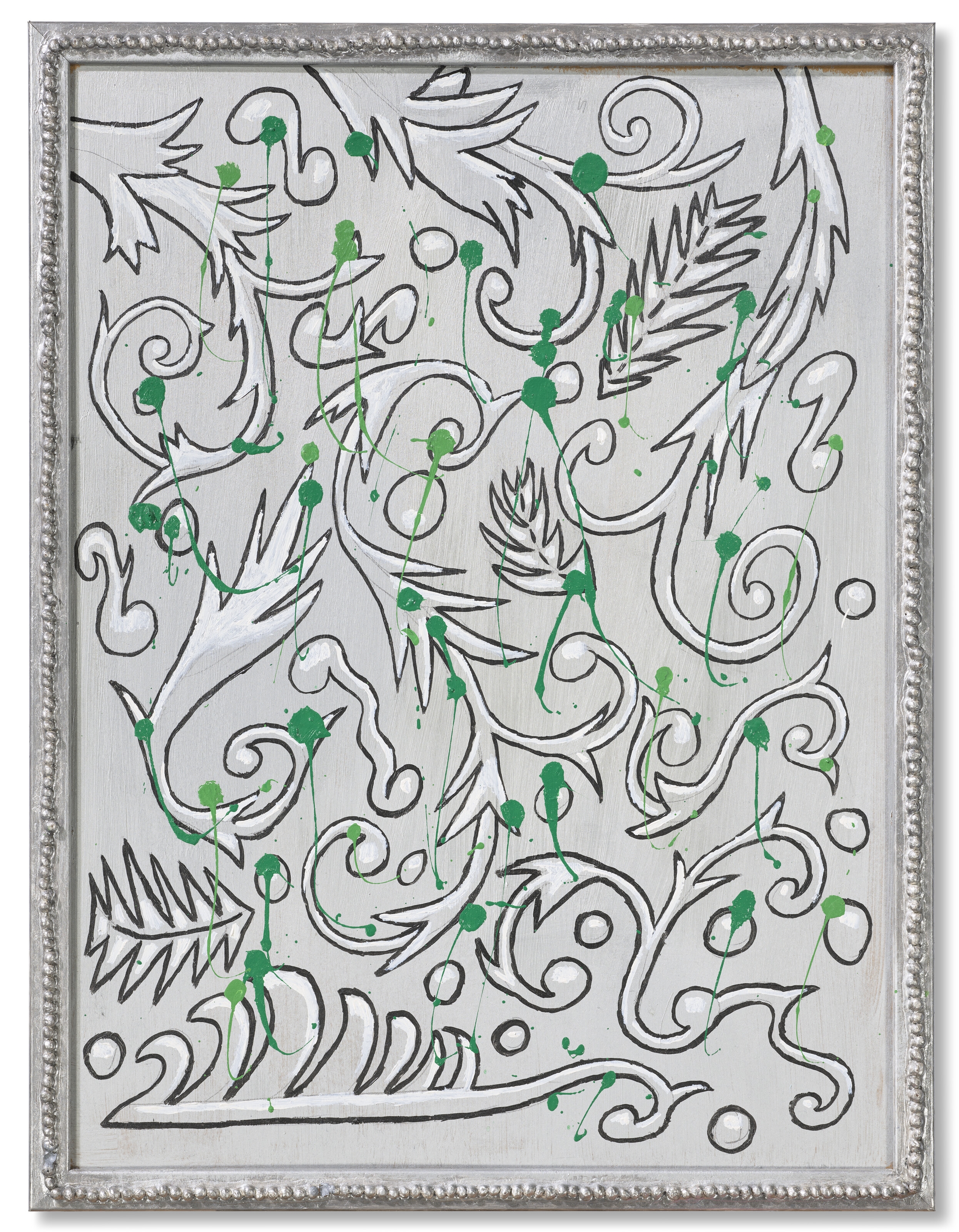 Artwork by Nick Byron, Neoclassical Abstract, Made of acrylic and clay on wood