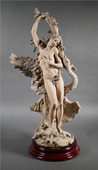GIUSEPPE ARMANI LEDA WITH SWAN SCULPTURE by Giuseppe Armani, dated 1993