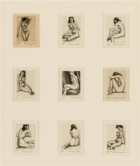 Nine Nudes with Floral Names by Morris Henry Hobbs, 1946