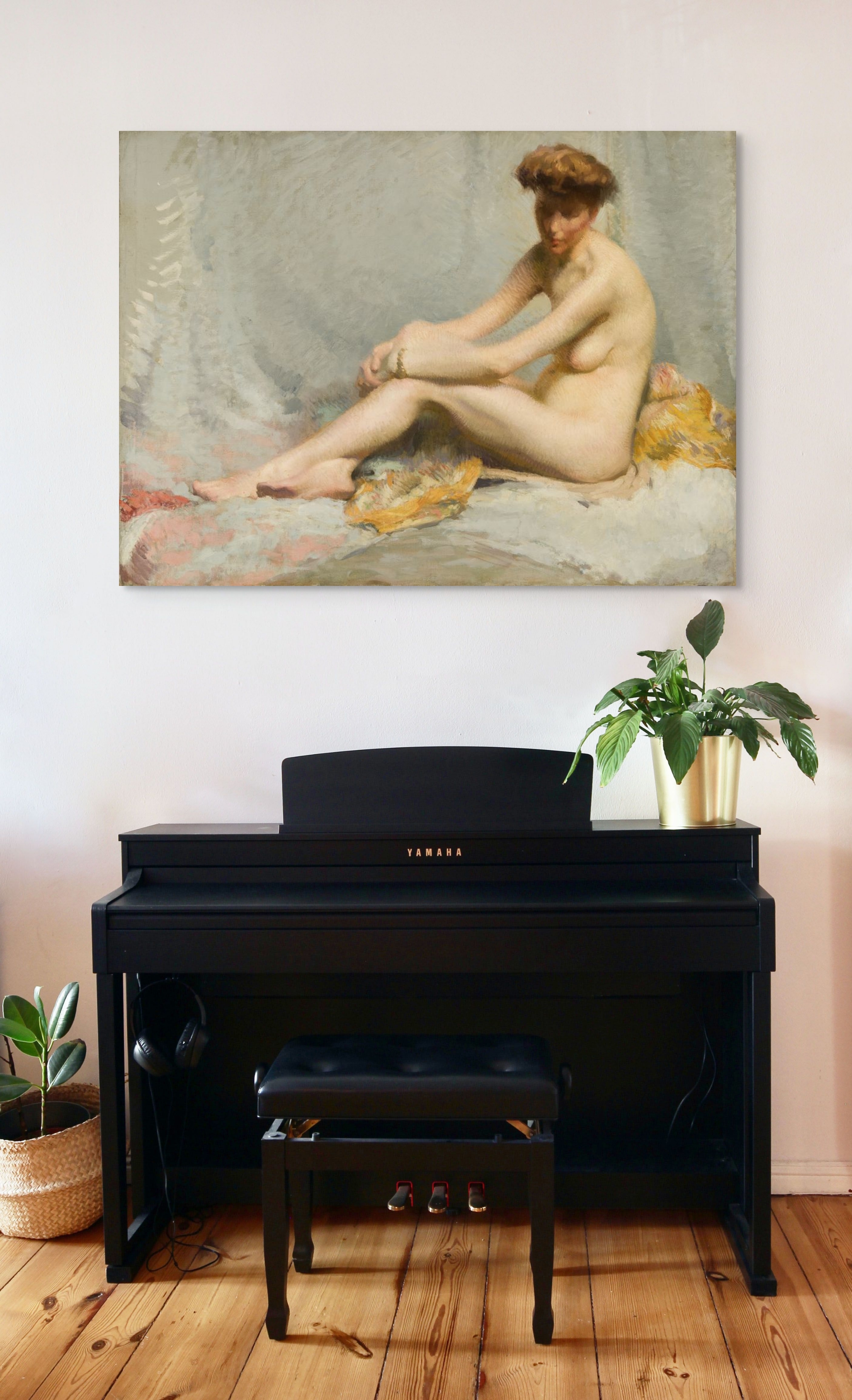Artwork by Alice Ruggles Sohier, Nude with Bracelet, Made of Oil on canvas