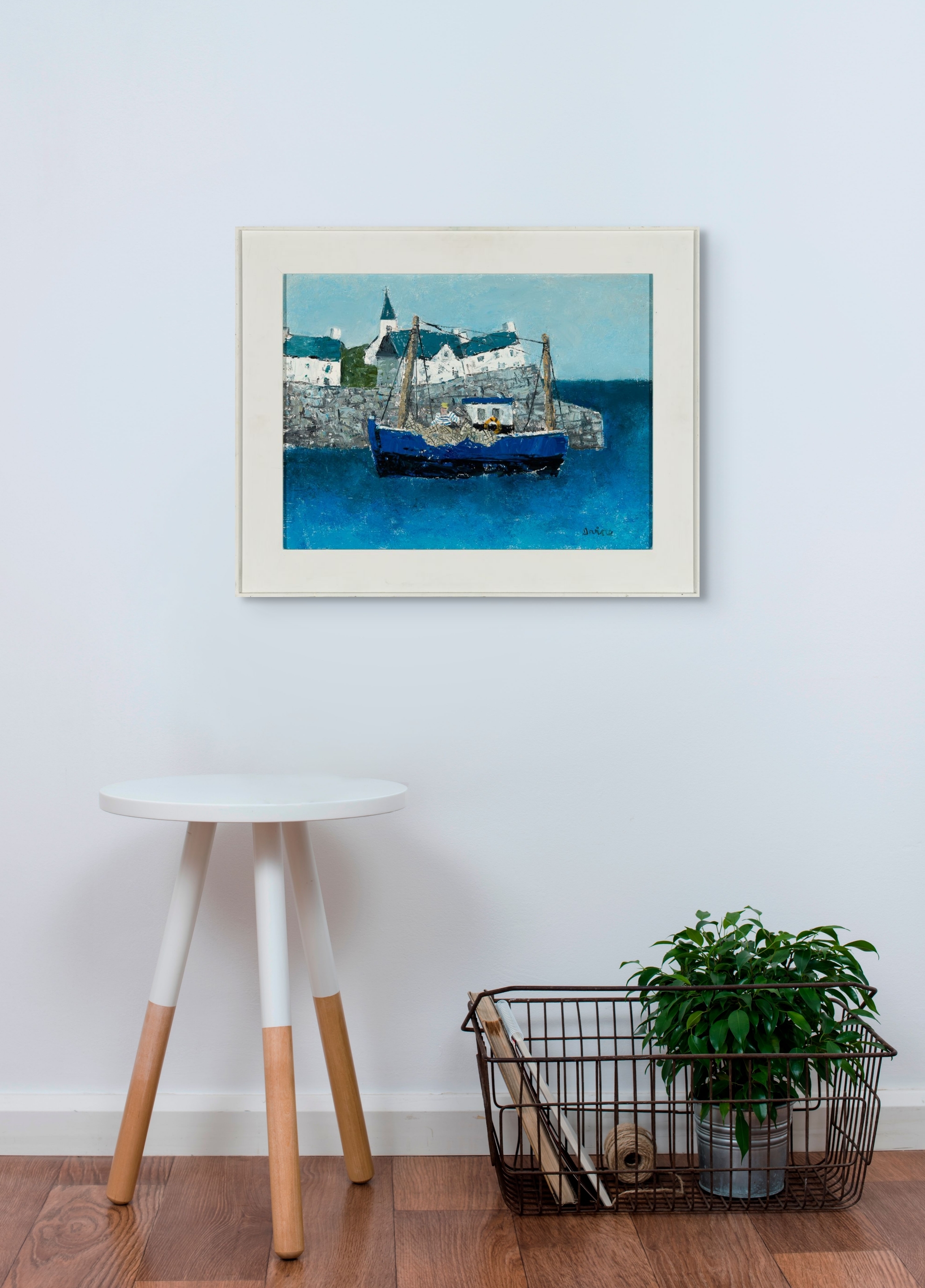 Artwork by William Irvine, Harbor, Made of Oil on panel