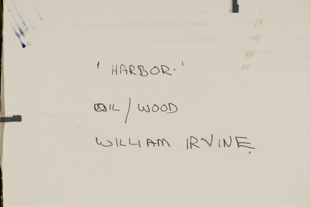 Artwork by William Irvine, Harbor, Made of Oil on panel