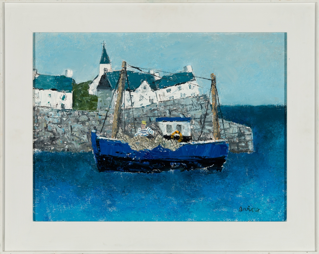 Artwork by William Irvine, Harbor, Made of Oil on panel