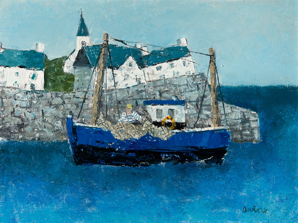 Artwork by William Irvine, Harbor, Made of Oil on panel