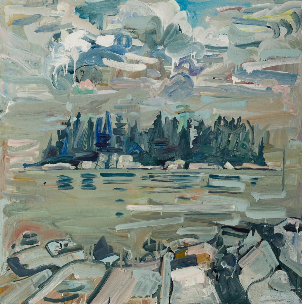 Artwork by Jon Imber, "View of Grog Island", Made of Oil on panel