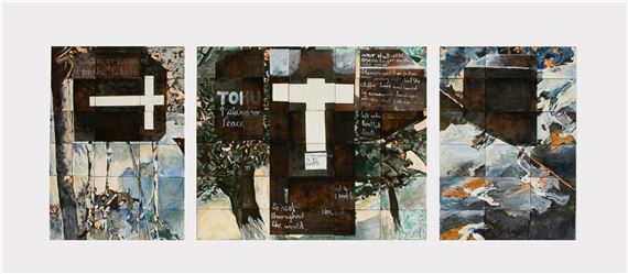 Parihaka Triptych, 1987 by Imants Tillers, 1987