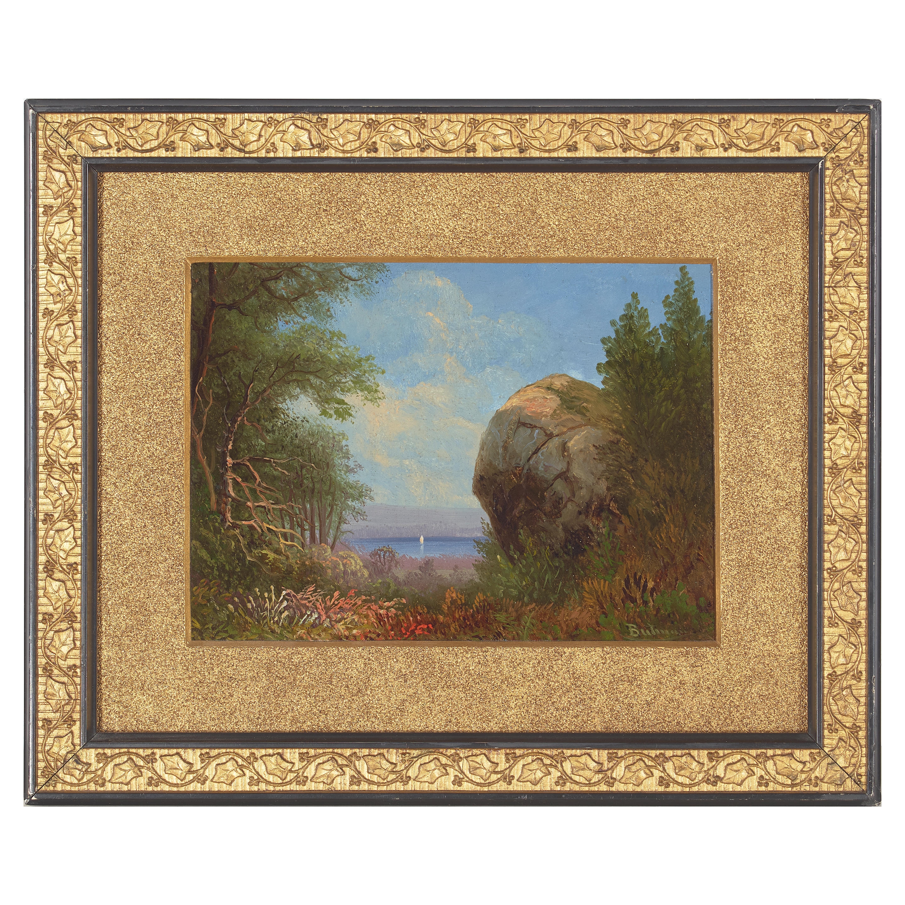 Artwork by Frederick A. Butman, Along the Coast, Made of oil on paper laid to board