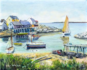 Harbor Scene - Arthur Bates Lyon