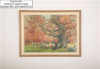 A golfer swinging from the rough - Lealand R. Gustavson