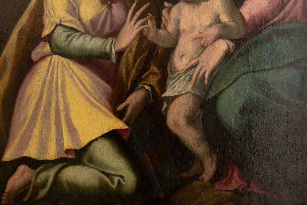 Artwork by Ercole Procaccini Il Vecchio, Ercole Procaccini (1520-1595). Lo sposalizio mistico di Santa Caterina., Made of oil on board