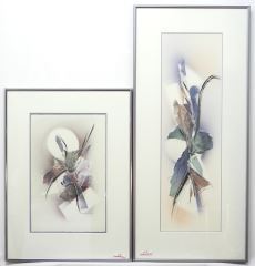 Lise Tremblay (Thaychi) Pair of Abstract Artworks - Lise Tremblay
