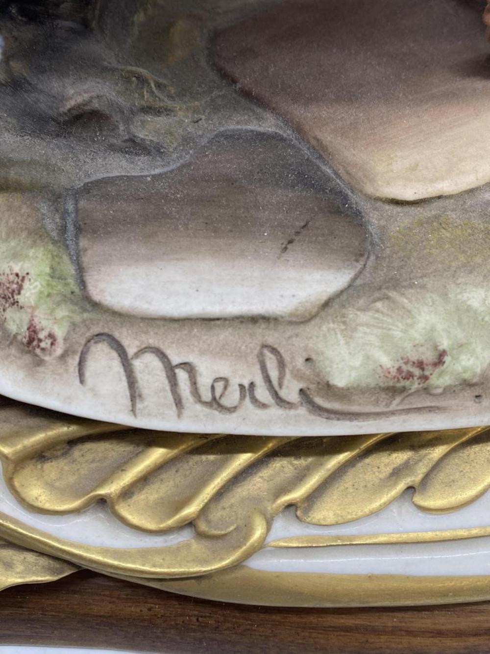 Artwork by Bruno Merli, Signed Merli Capidimonte Card Game Sculpture, Made of Sculpture