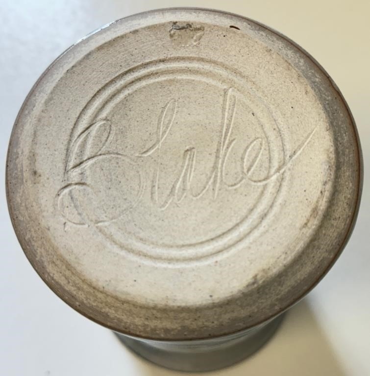 Artwork by Judy Blake, PRETTY JUDY BLAKE SIGNED POTTERY VASE - LARGE, Made of POTTERY