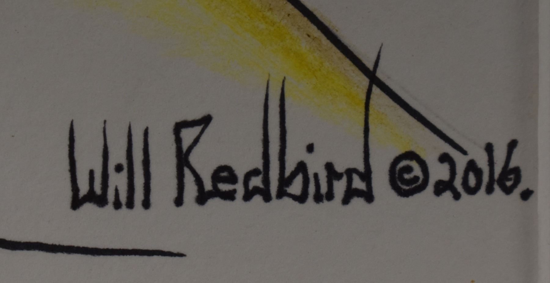 Artwork by Will Redbird, TWO KIOWA PAINTINGS (WILL REDBIRD, Made of hand painted on paper