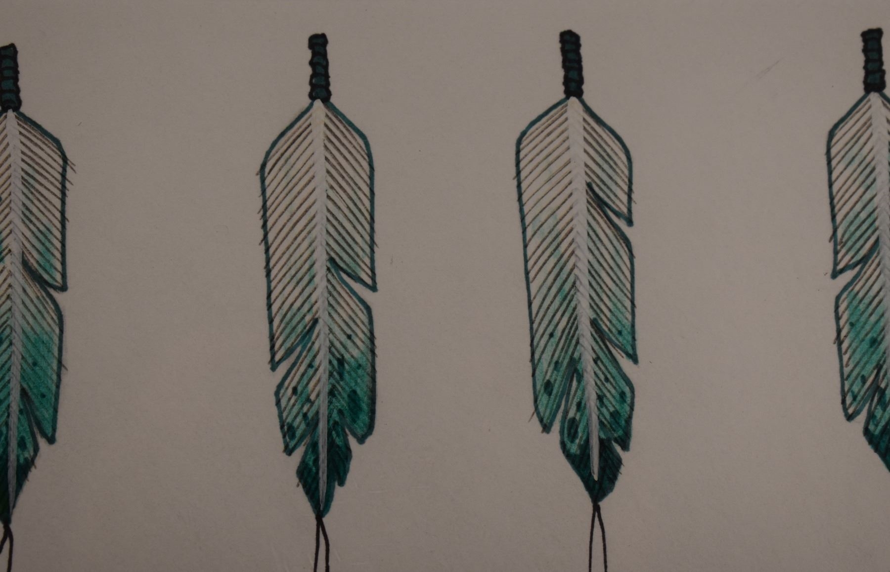 Artwork by Will Redbird, TWO KIOWA PAINTINGS (WILL REDBIRD, Made of hand painted on paper