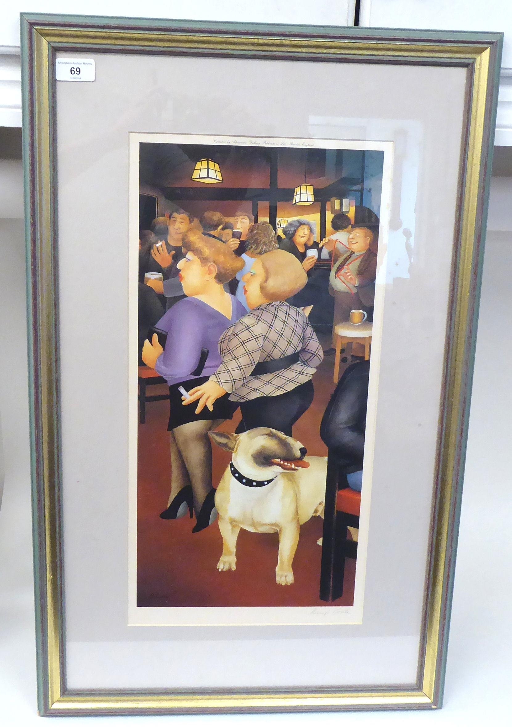Beryl Cook | Dog in the Dolphin | MutualArt