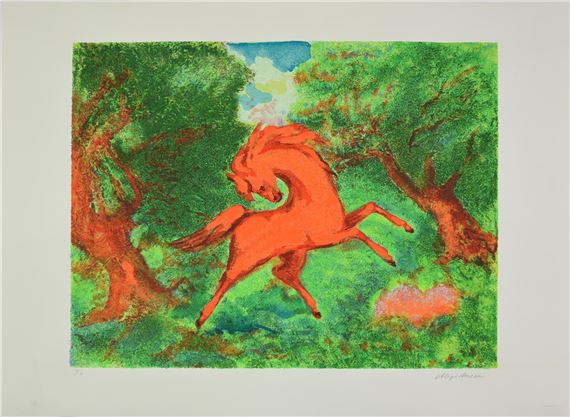 Aligi Sassu | Aligi Sassu (1912 - 2000) IL CAVALLO SAURO (1997) | MutualArt