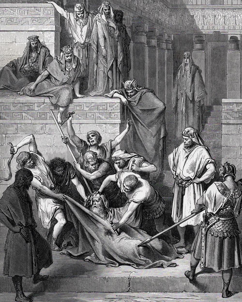 Gustave Doré | The Martyrdom of Eleazer the Scribe (from Dore's Bible ...