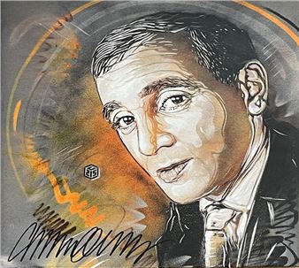 Charles Aznavour Set of three discs Signed 31 x 31 cm - Charles Aznavour