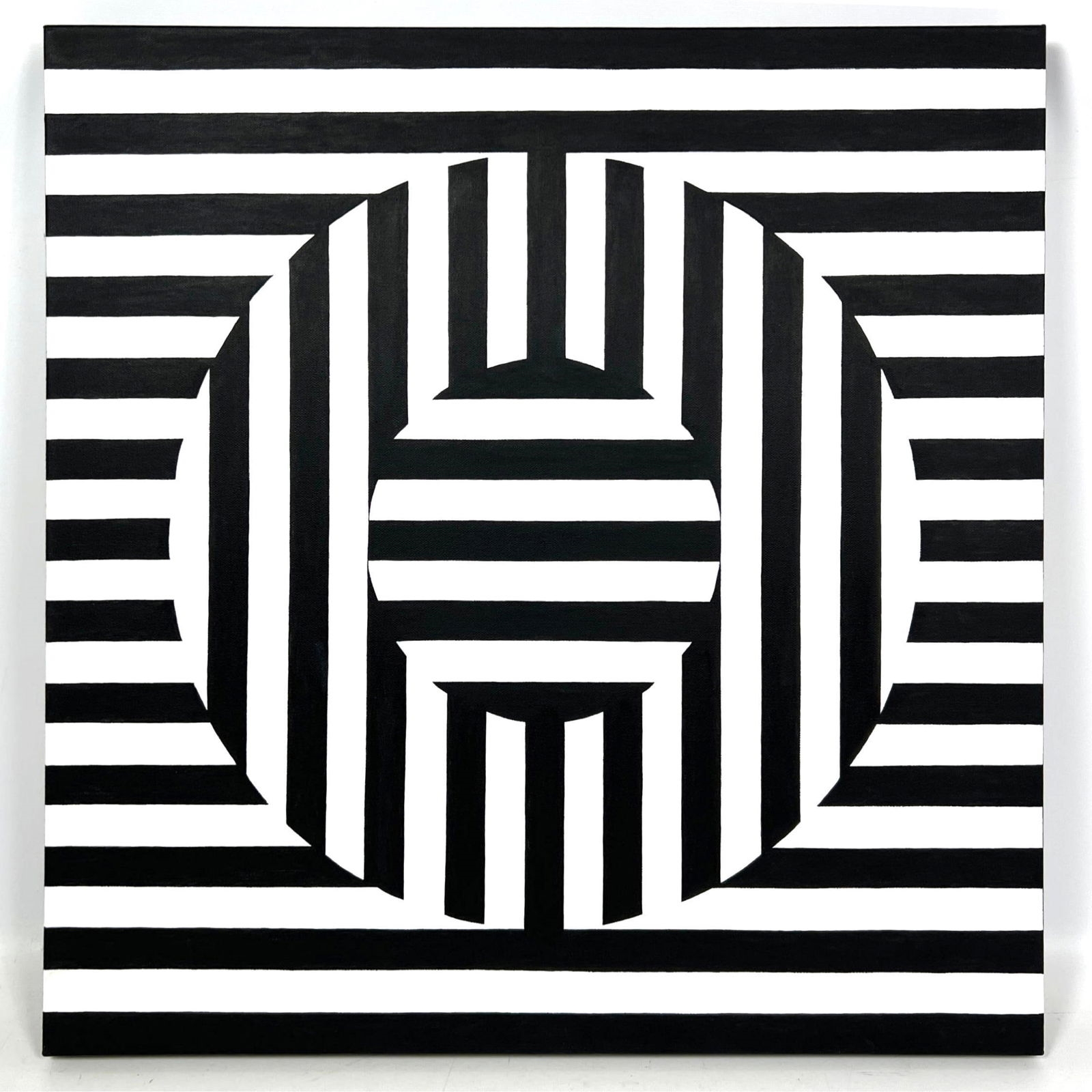 Tim Ray Fisher | TIM RAY FISHER Acrylic Op Art Painting on Canvas ...