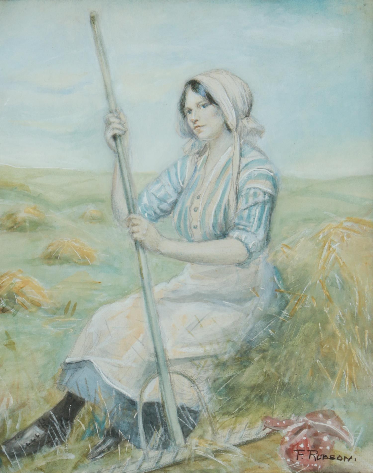 F. Robson | GIRL HAVESTER | MutualArt