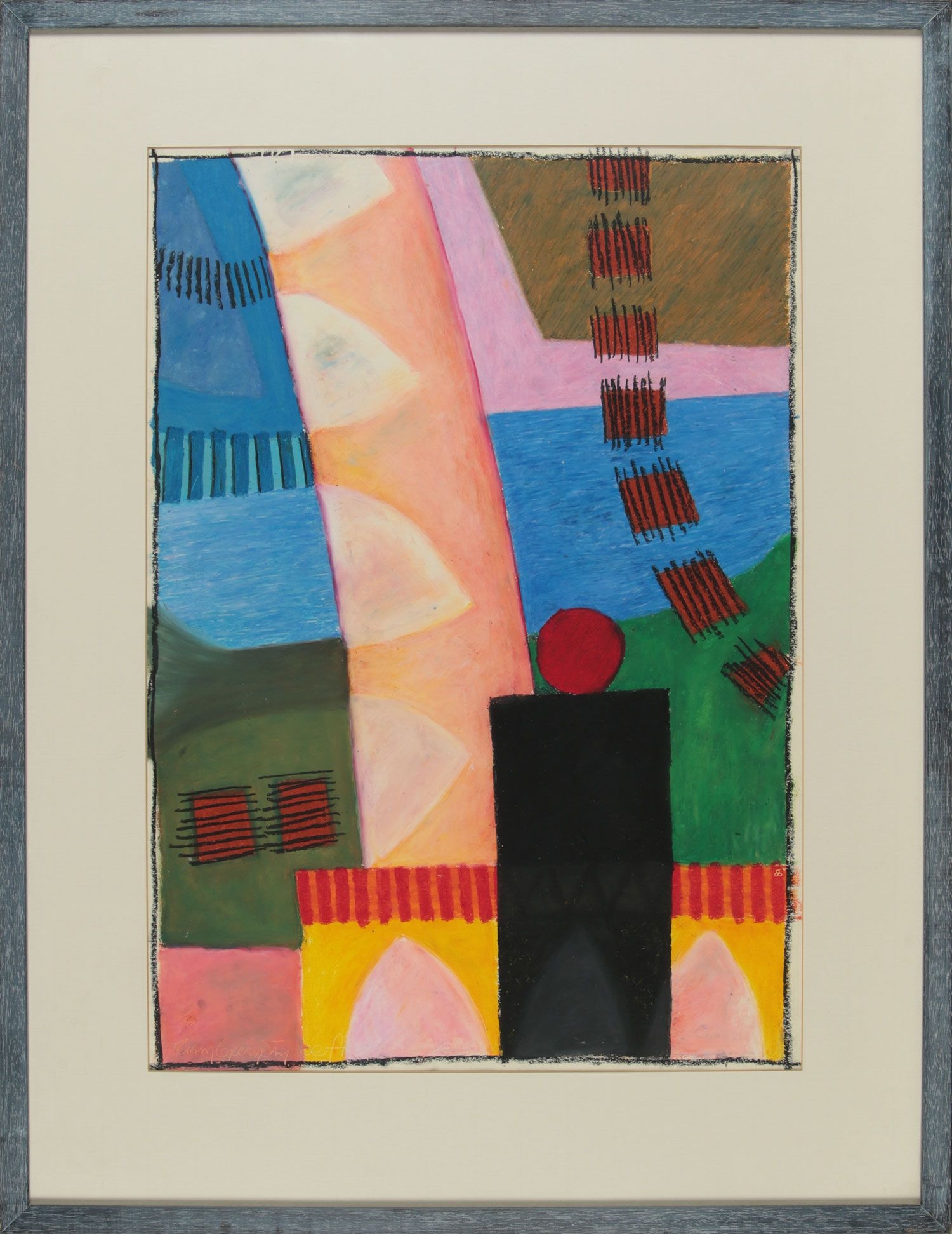 Artwork by Liam de Frinse, COLOURED ABSTRACT, Made of PASTEL ON PAPER