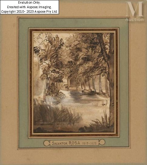 Artwork by Abraham Furnerius, Vue d’un canal, Made of Pen and brown ink, brown wash heightened with white gouache