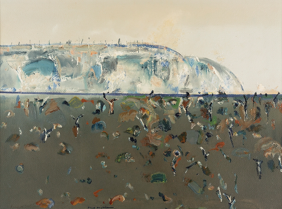 Artwork by Fred Williams, Landscape, Made of gouache on paper on board